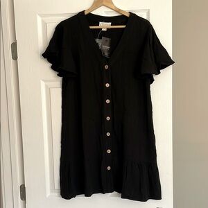 Little Black Linen Dress - New with Tags